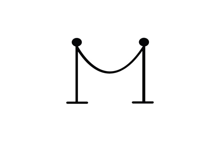 VIP rope icon.