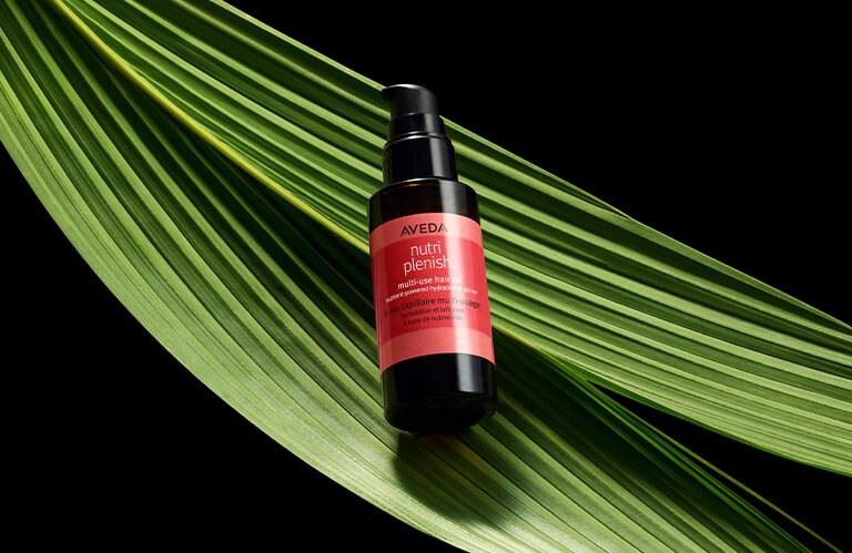 Product imagery of Nutriplenish Multi-Use Hair Oil.