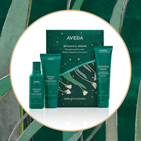 Shop our limited-edition botanical repair strengthening essentials gift set for damaged hair