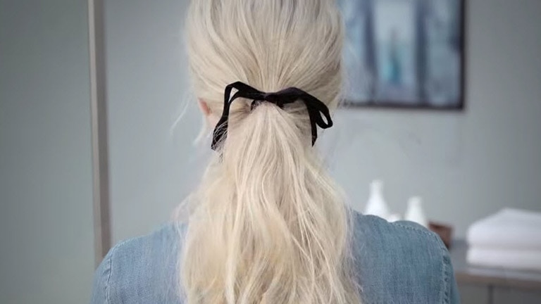 Click on video demonstrate about Hair styling - Romantic Ponytail