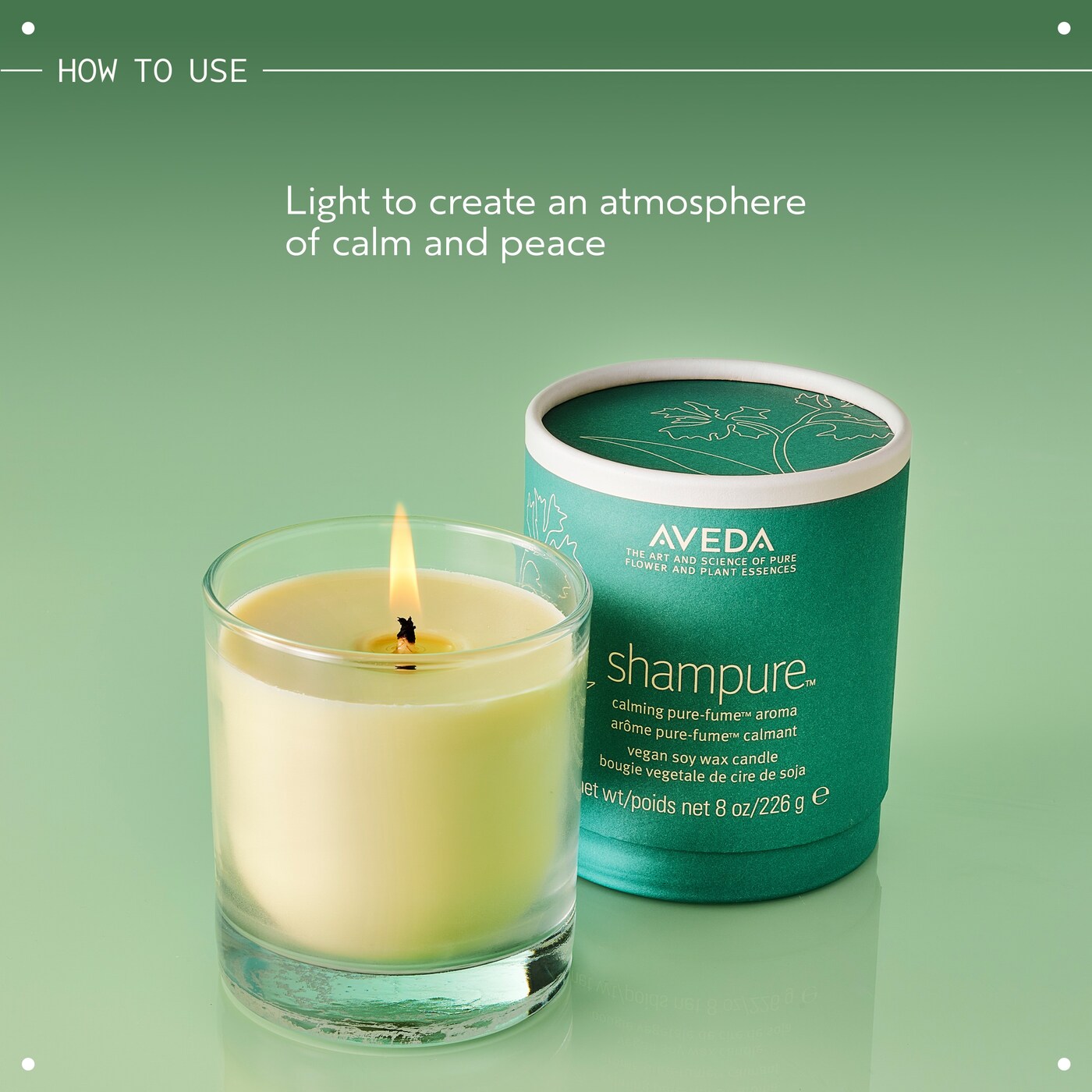 shampure<span class="trade">™</span> vegan soy wax candle, 8.1 oz/230 g
