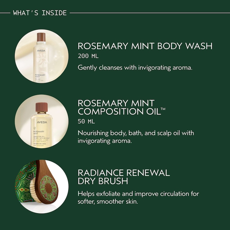 Gift of Clarity Rosemary Mint Bath & Body Set, 3-piece set