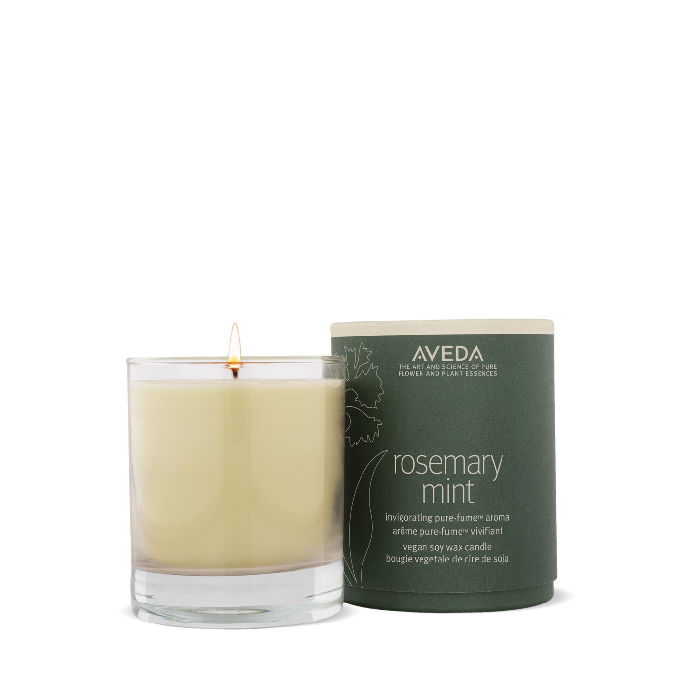 rosemary mint vegan soy wax candle