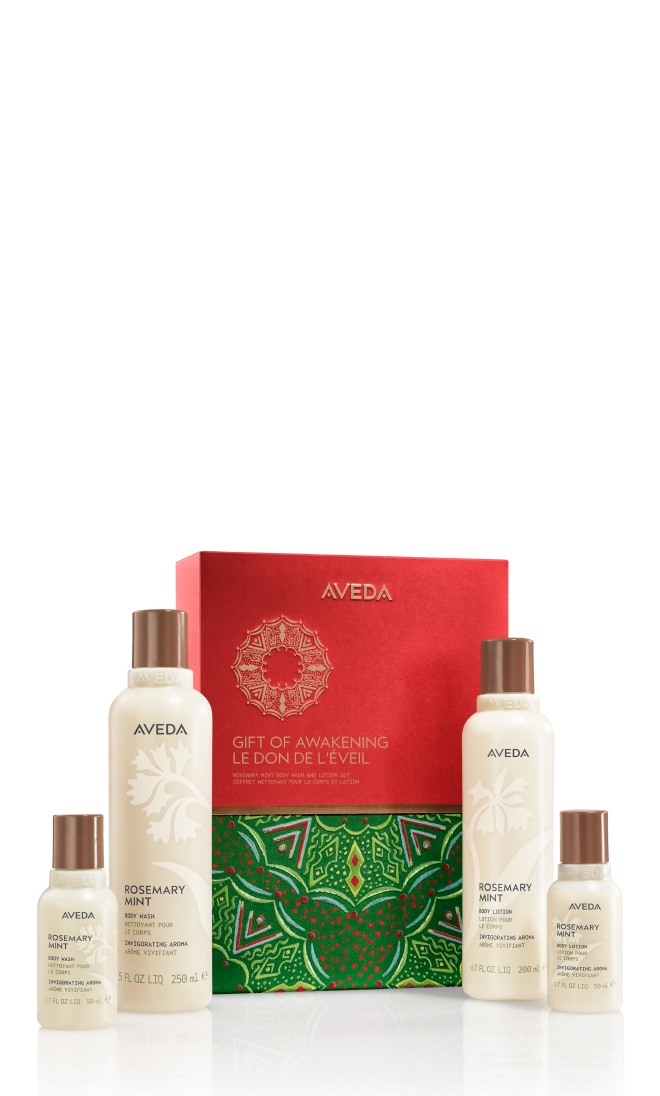 Gift of Awakening Rosemary Mint Body Set, 4-piece set