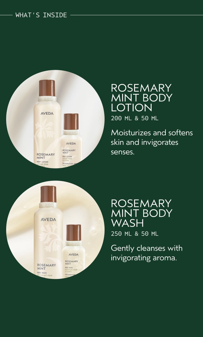 Gift of Awakening Rosemary Mint Body Set, 4-piece set