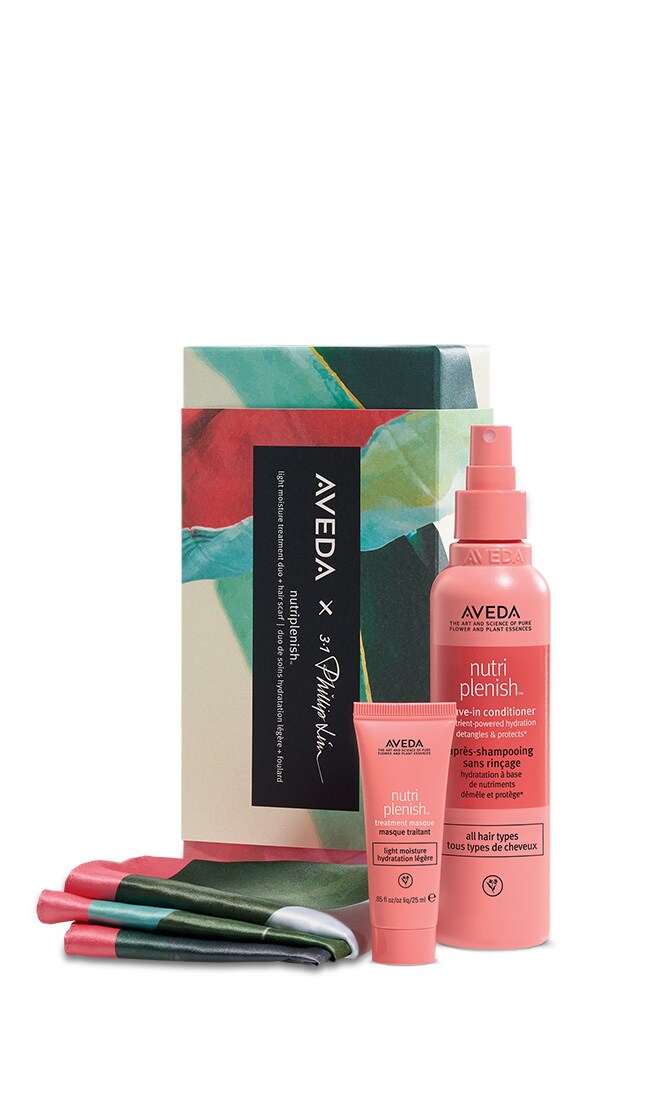 nutriplenish™ light moisture treatment duo and hair scarf | Aveda